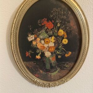 11x14" Vase with Zinnias and Geraniums by Vincent van Gogh.